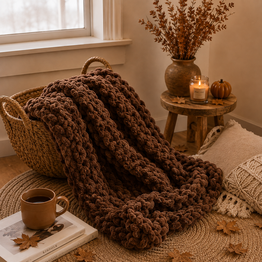 Cozy knit blanket