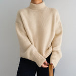 Minimalist Turtleneck Wool Sweater