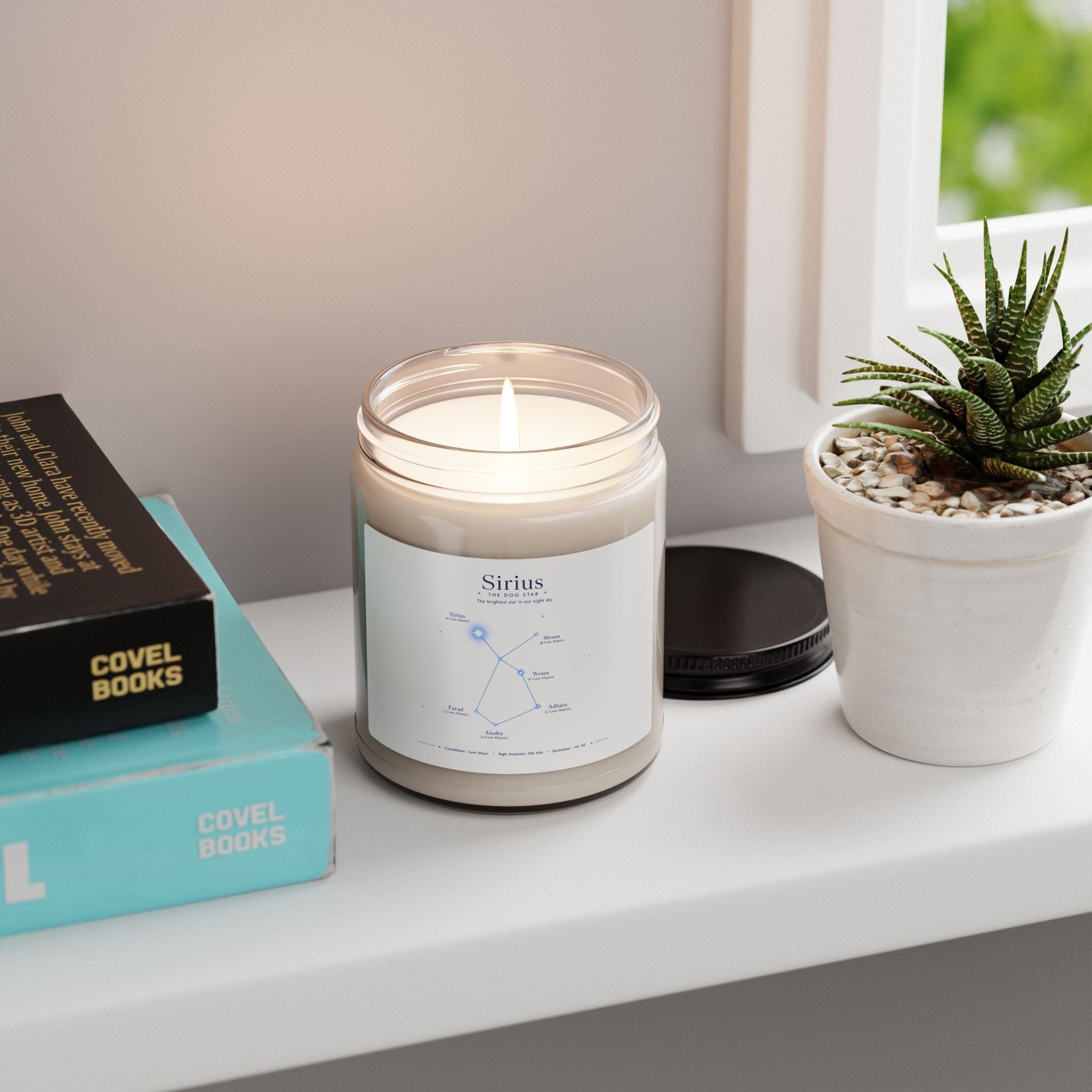 Dog Days of Summer Sirius Constellation Soy Candle — 9oz Scented Jar (Dog Star Astronomy Gift)