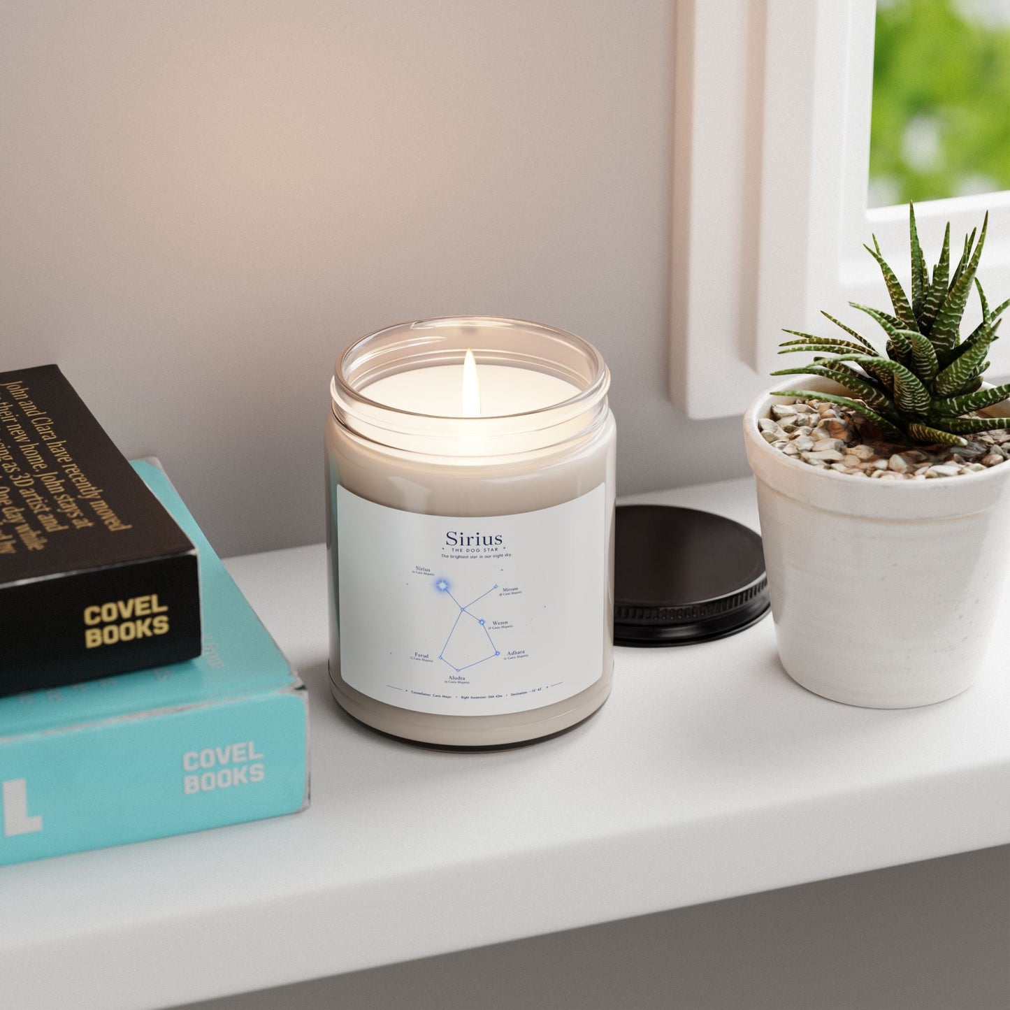 Dog Days of Summer Sirius Constellation Soy Candle — 9oz Scented Jar (Dog Star Astronomy Gift)