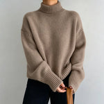 Minimalist Turtleneck Wool Sweater