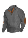 Retro Jacquard Henley Sweater