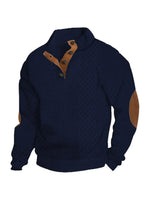 Retro Jacquard Henley Sweater