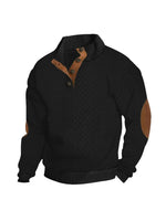 Retro Jacquard Henley Sweater