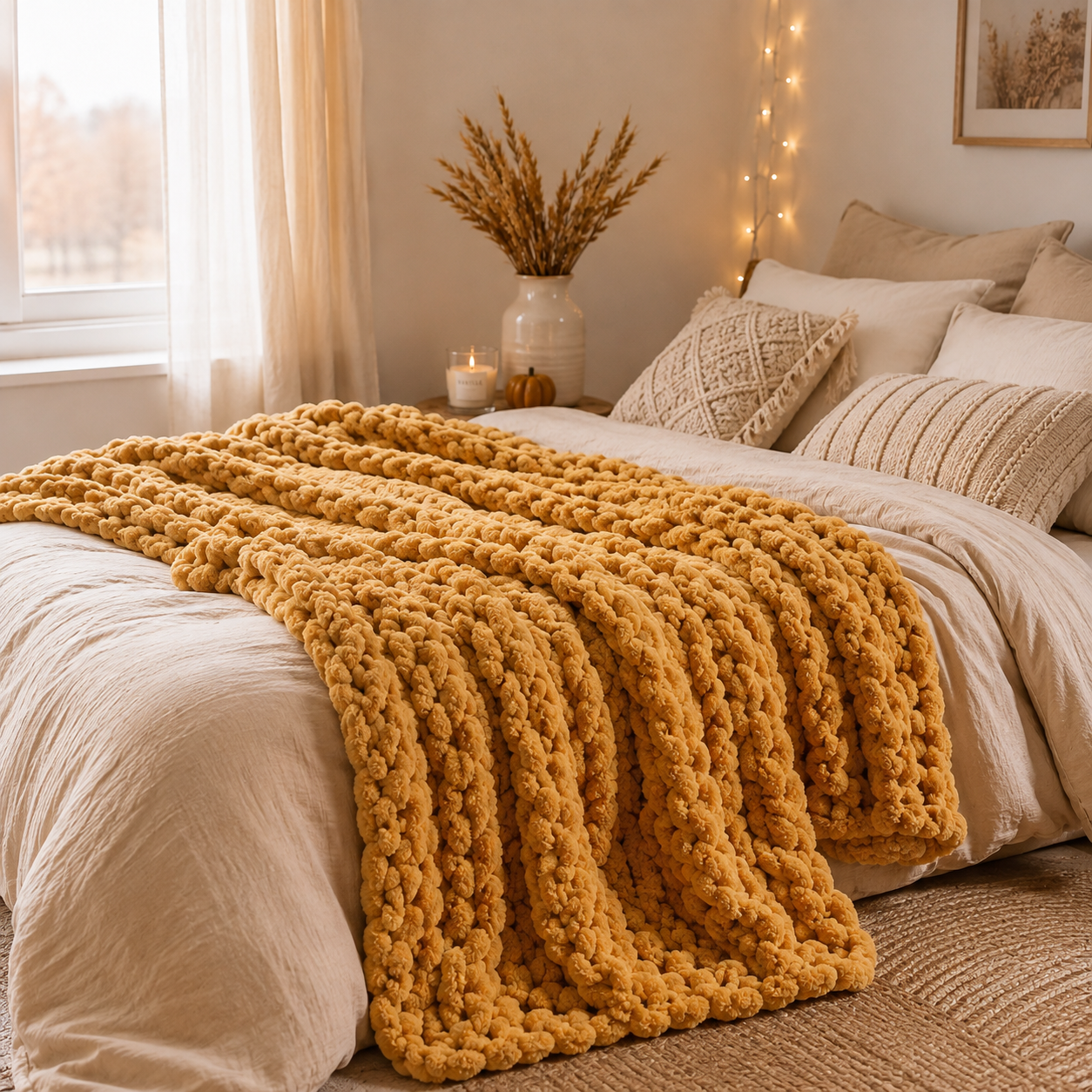 Cozy knit blanket