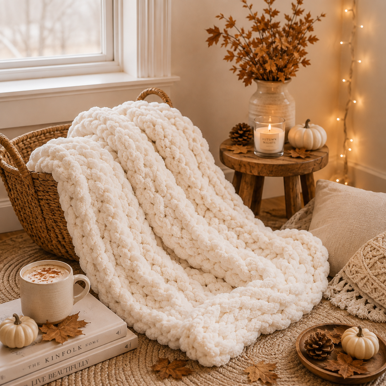 Cozy knit blanket