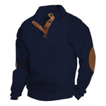 Retro Jacquard Henley Sweater