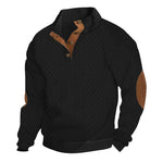 Retro Jacquard Henley Sweater
