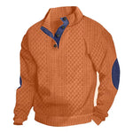 Retro Jacquard Henley Sweater