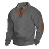 Retro Jacquard Henley Sweater