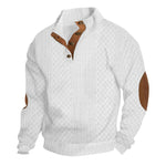 Retro Jacquard Henley Sweater