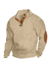 Retro Jacquard Henley Sweater